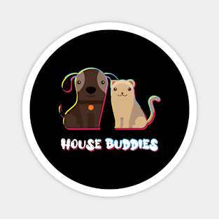 Dog and Cat - House Buddies Magnet